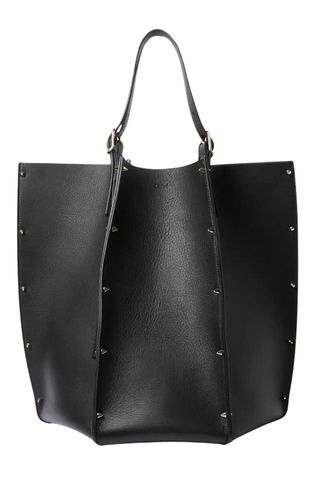 Chloe Carmela studded textured-leather tote